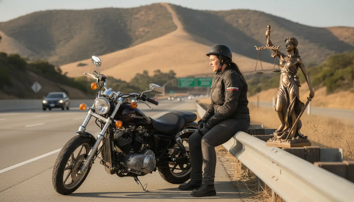 California motorcyclist discussing a lane splitting injury claim with an attorney